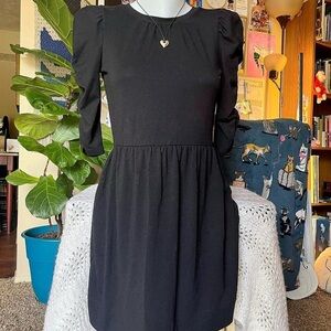 LOFT Classic Black Long Sleeve Dress
